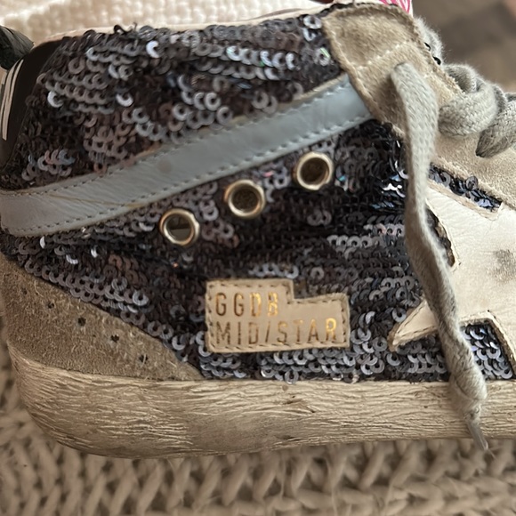 Golden Goose Mid Star Glitter Sneakers — Size 37 / US 7 - Picture 7 of 7